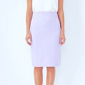 Ann Taylor Seamed Lavender Cloud Pencil Skirt